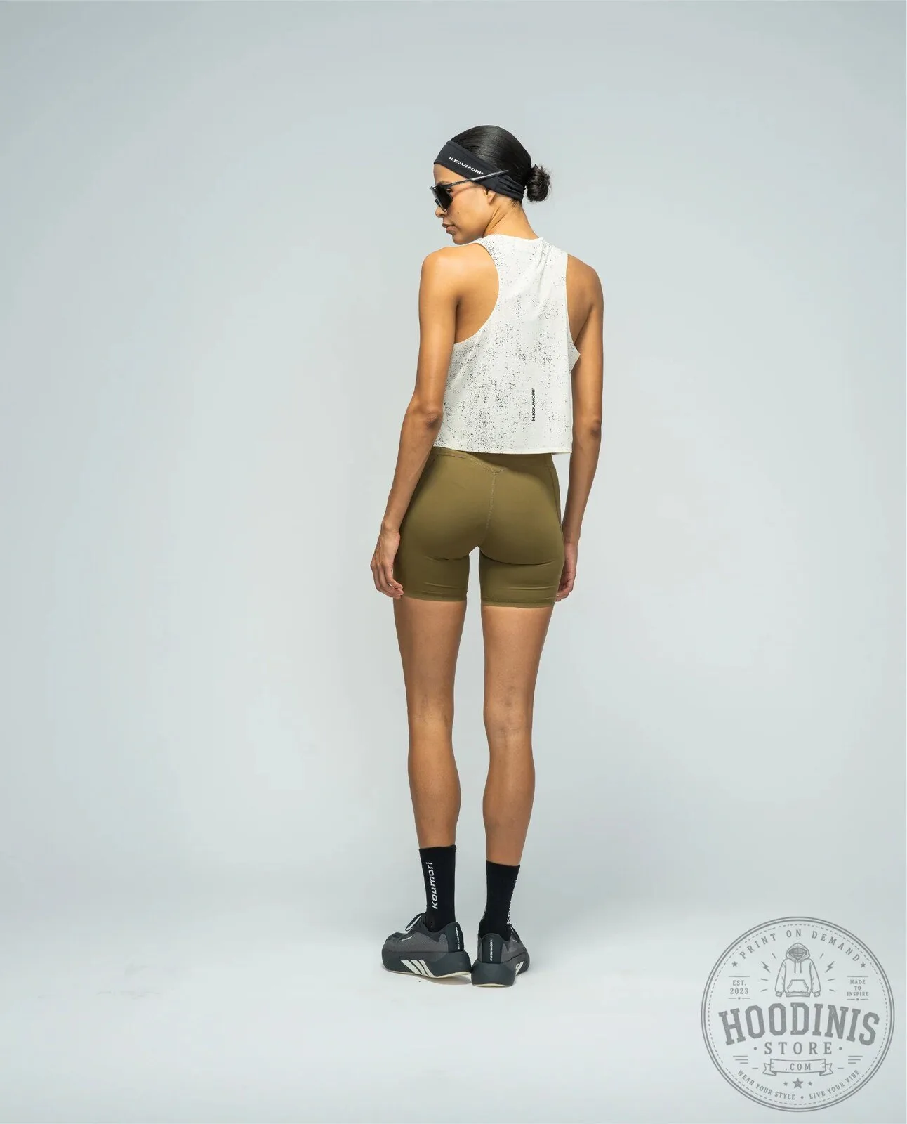 Women's Cropped White Performance Tank Top for Running and Training 10 Women