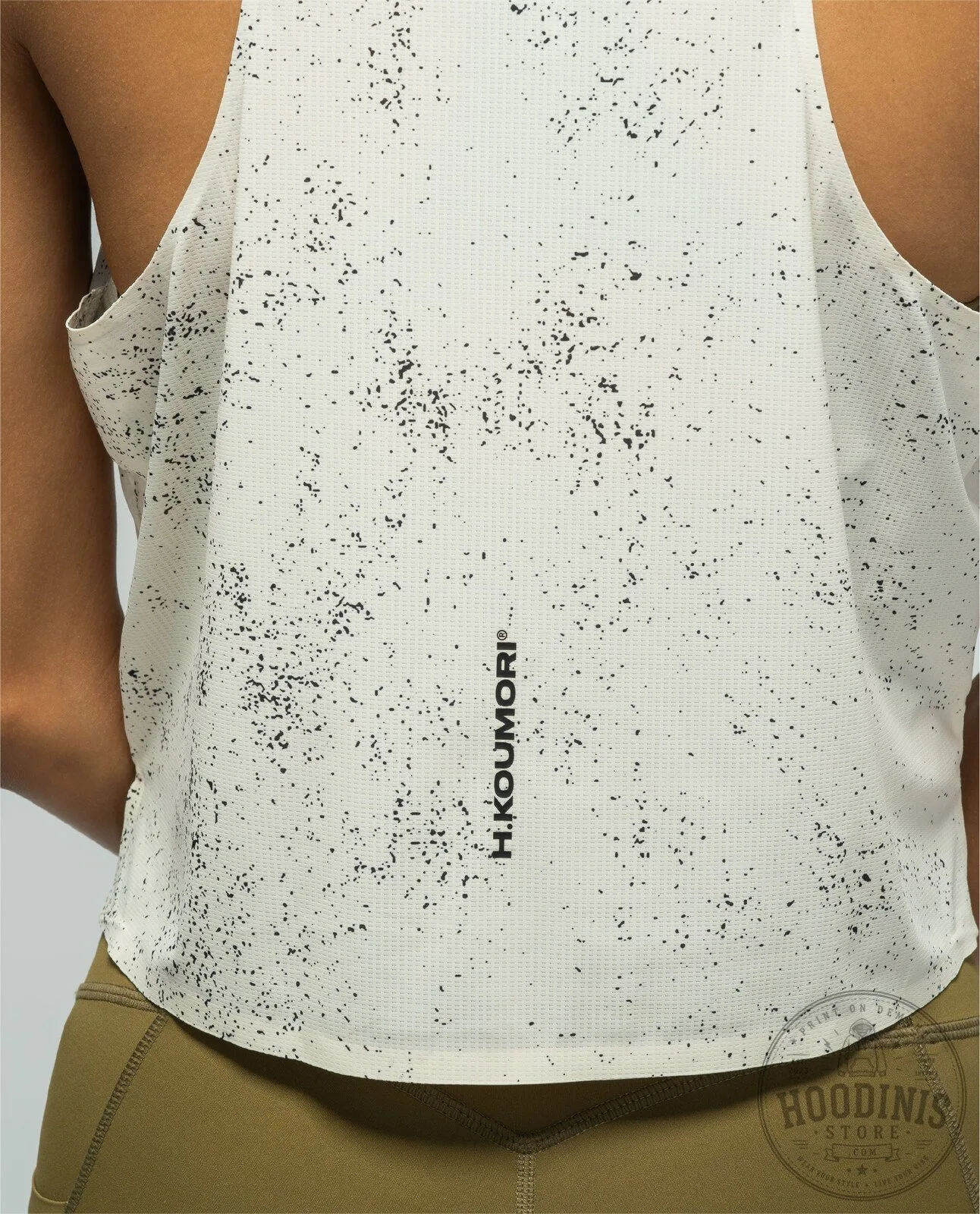 Women's Cropped White Performance Tank Top for Running and Training 13 Women