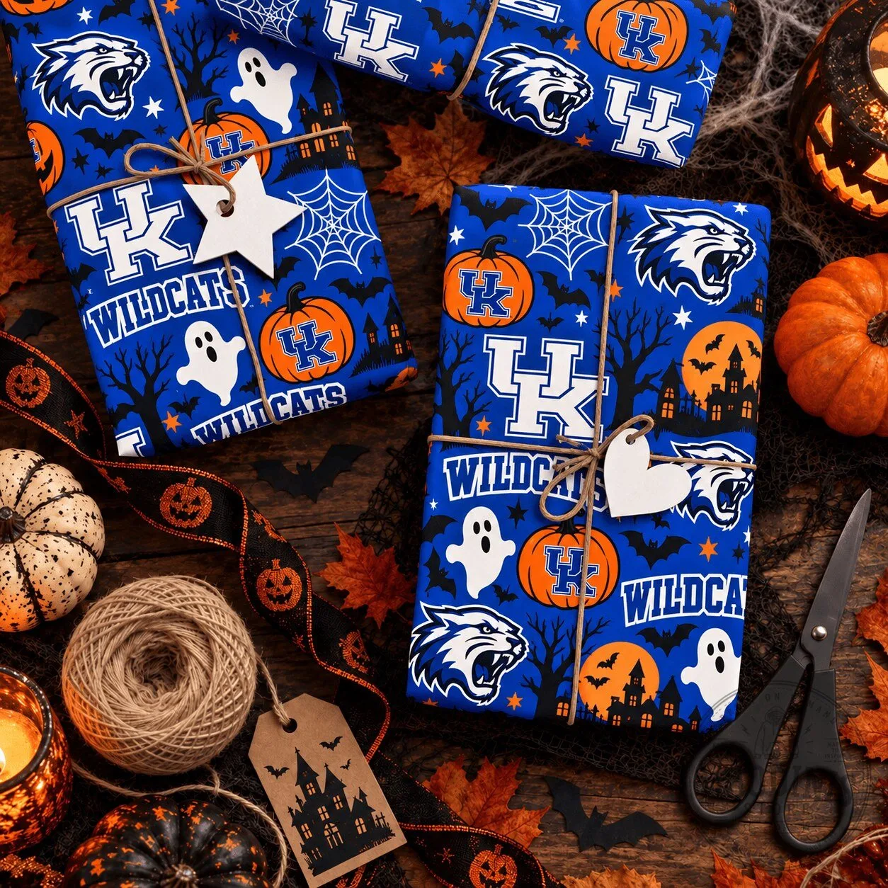 Kentucky Wildcats Halloween Gift Wrapping Paper