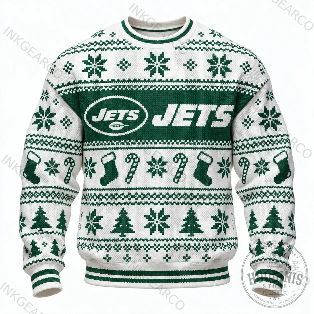New York Jets Ugly Christmas Holiday Sweater Sweatshirt 1 New York Jets Ugly Christmas Holiday Sweater Sweatshirt