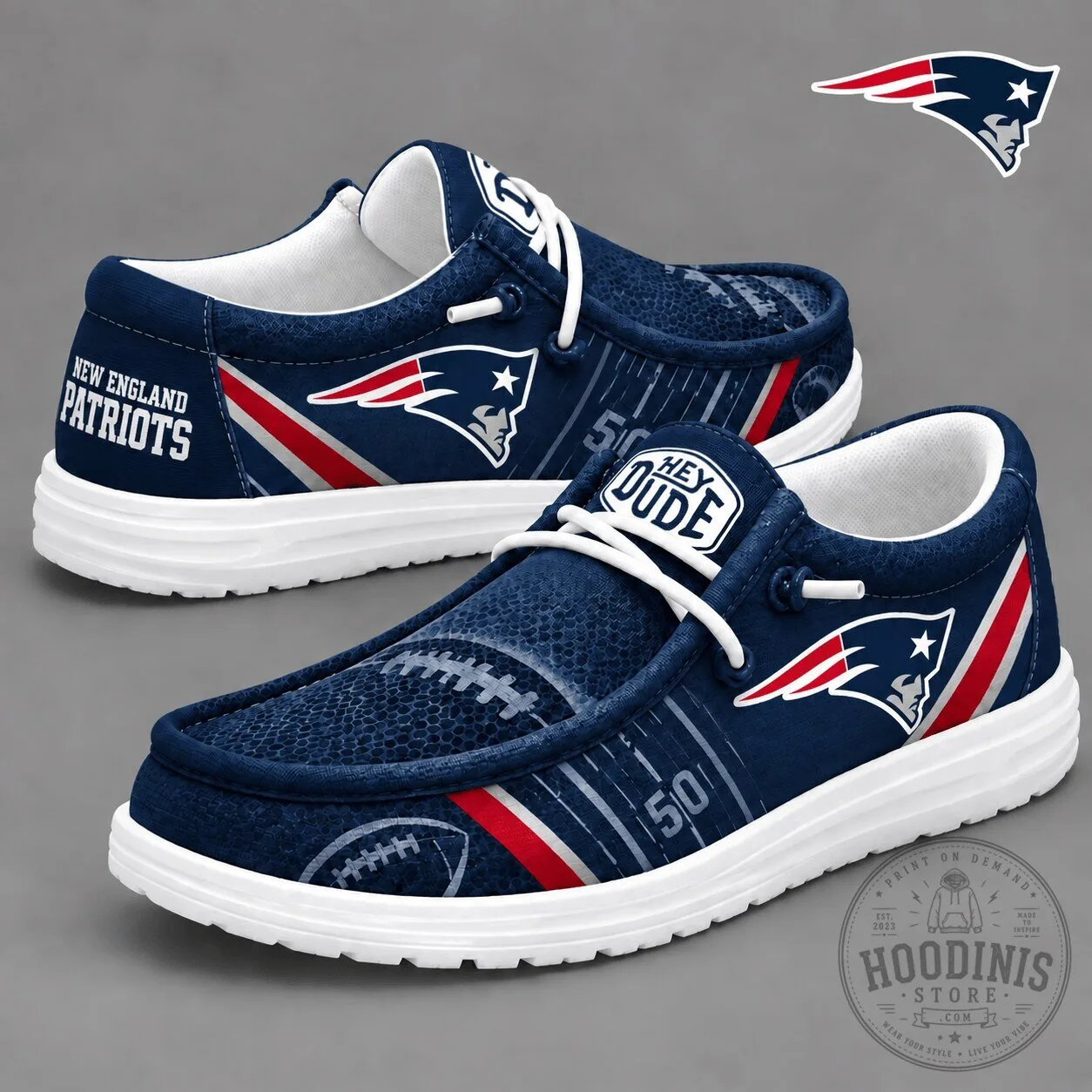 New England Patriots NFL Team Football Design Casual Loafer Shoes for Men and Women 1 New England Patriots NFL Team Football Design Casual Loafer Shoes for Men and Women