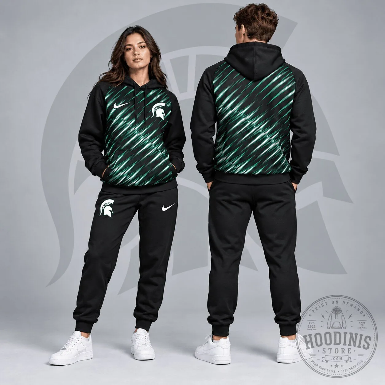 Michigan State Spartans NCAA Velocity Streak Pullover Hoodie 5 Michigan State Spartans NCAA Velocity Streak Pullover Hoodie
