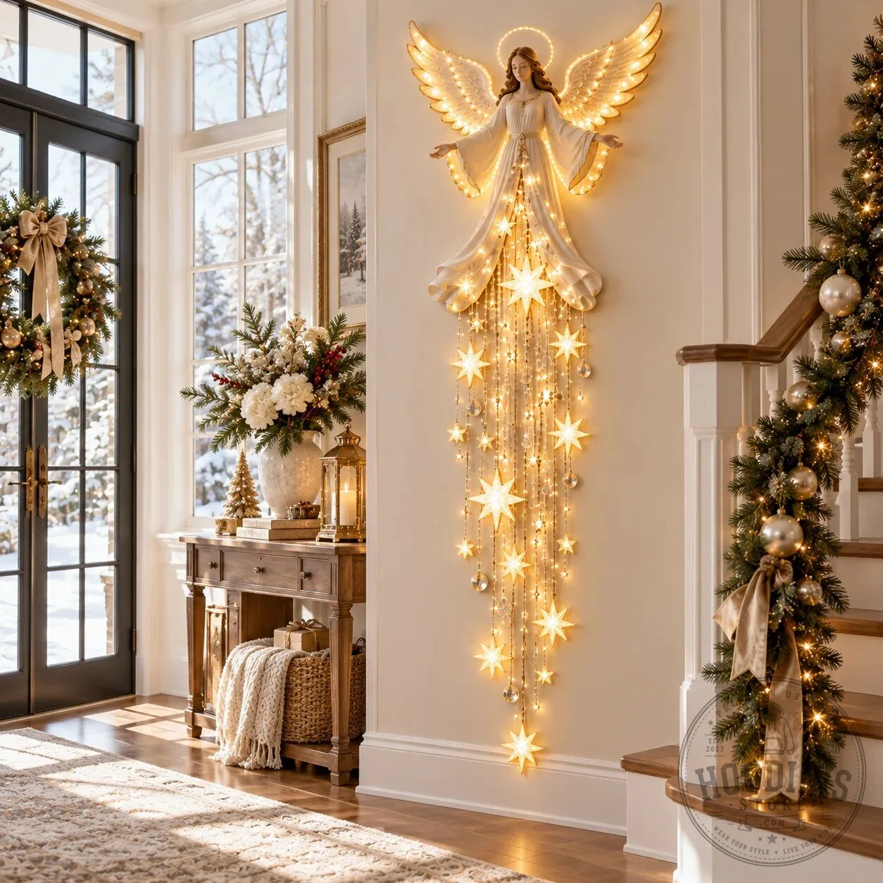 Angel Blessing Starfall LED Wall Light Christmas Holiday Home Decor 10 Angel Blessing Starfall LED Wall Light Christmas Holiday Home Decor