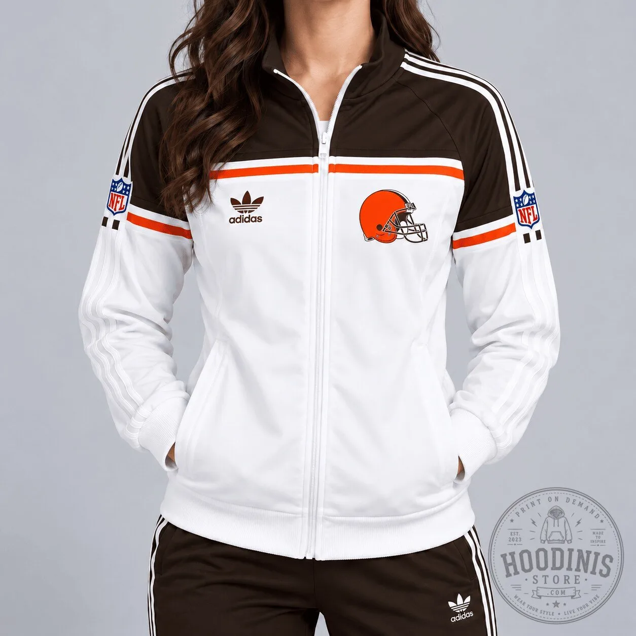 Cleveland Browns Adidas Retro Heritage Full-Zip Casual Jacket for Women