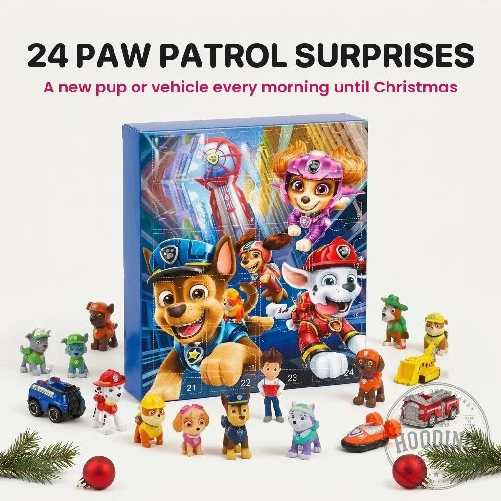 Paw Patrol Christmas Advent Calendar with 24 Surprise Pups and Vehicles