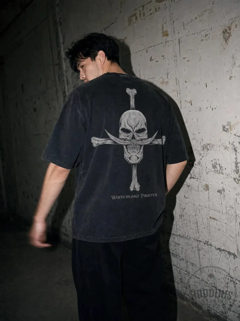 Whitebeard Pirates Skull and Crossbones Vintage Graphic T-Shirt 8 Whitebeard Pirates Skull and Crossbones Vintage Graphic T-Shirt