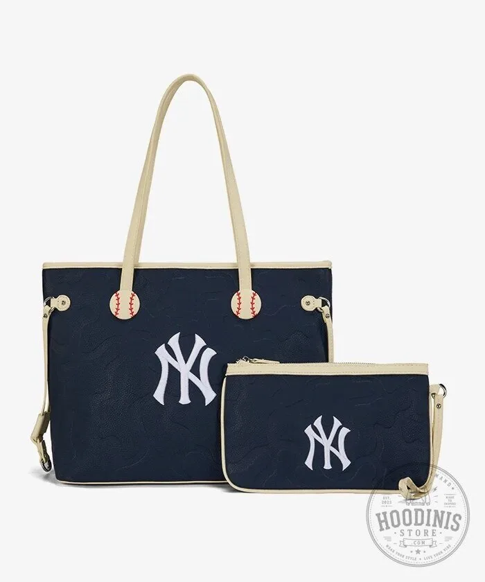 New York Yankees Baseball Team Tote Bag with Wristlet Wallet