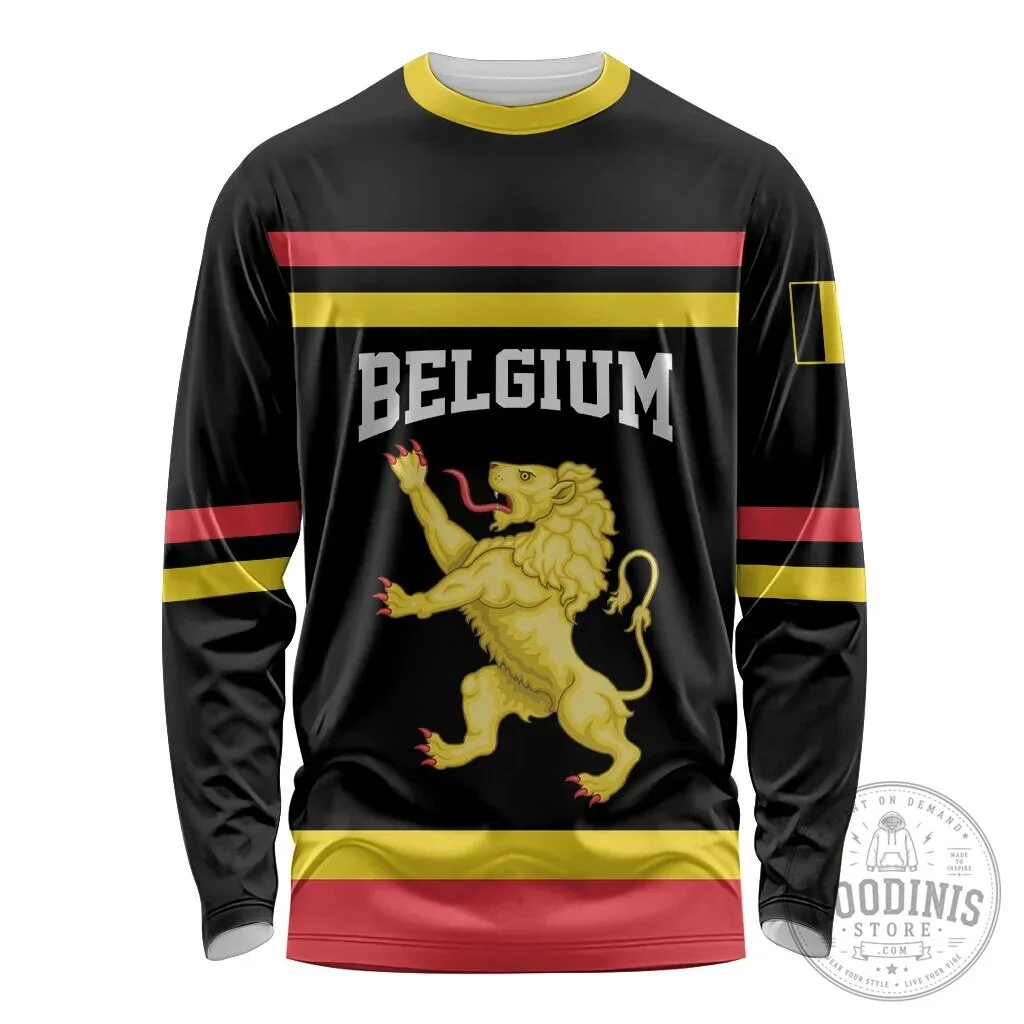 Belgium National Team Lion Crest Black Hockey Jersey