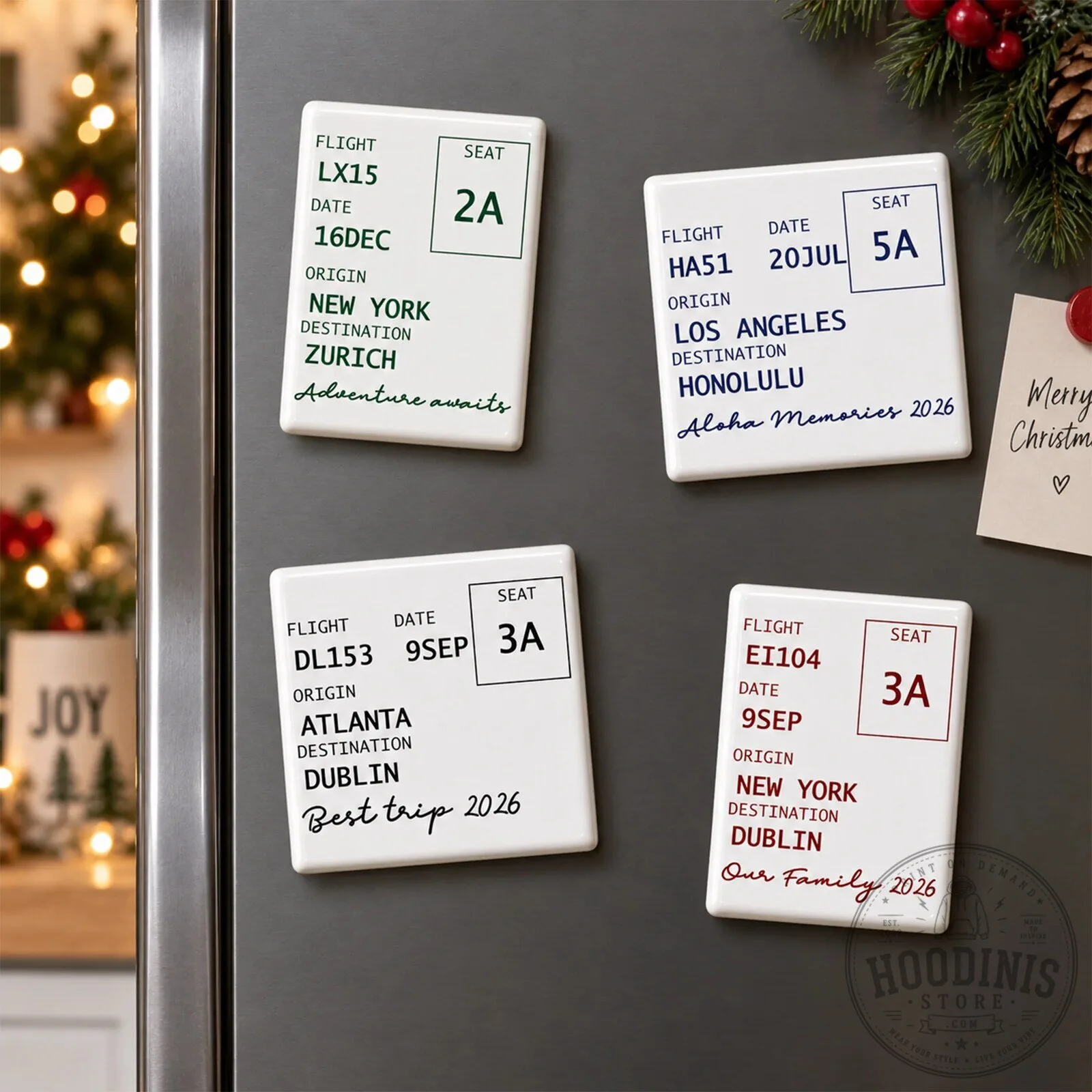 Personalized Travel Ticket Boarding Pass Refrigerator Magnet Souvenir