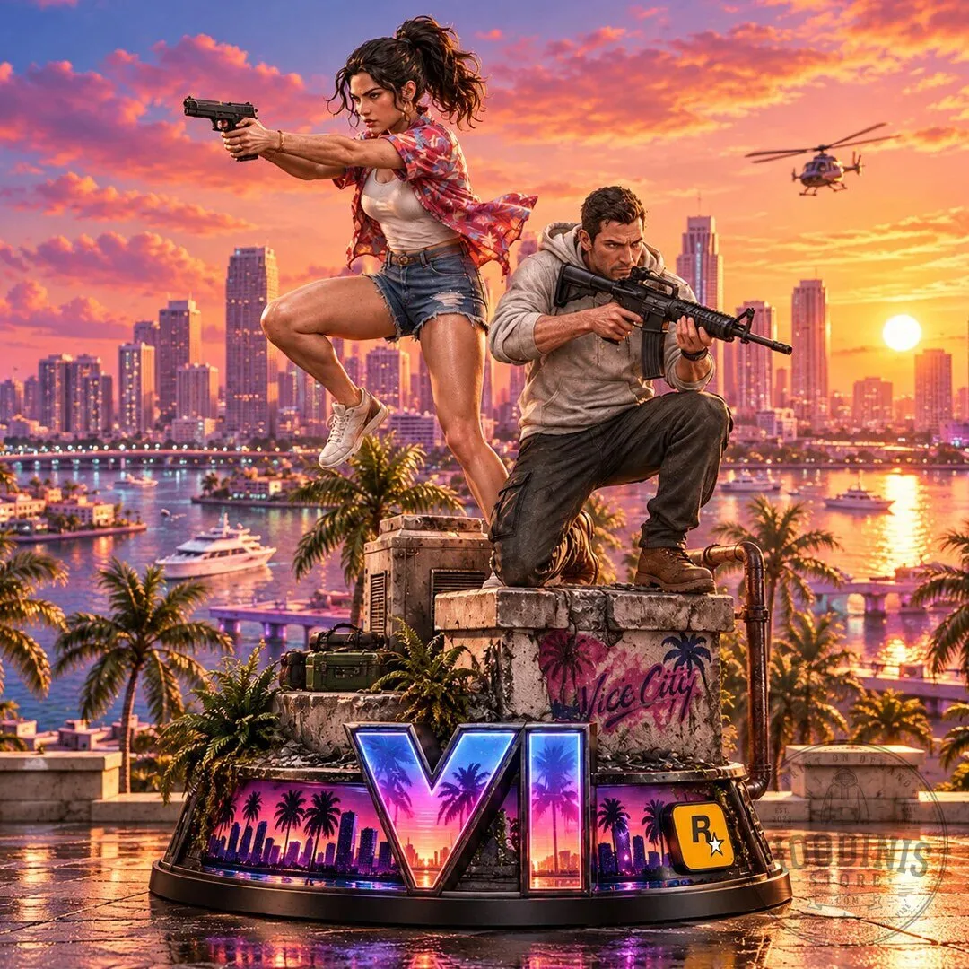 Grand Theft Auto VI Vice City Video Game Collectible Vinyl Figurine