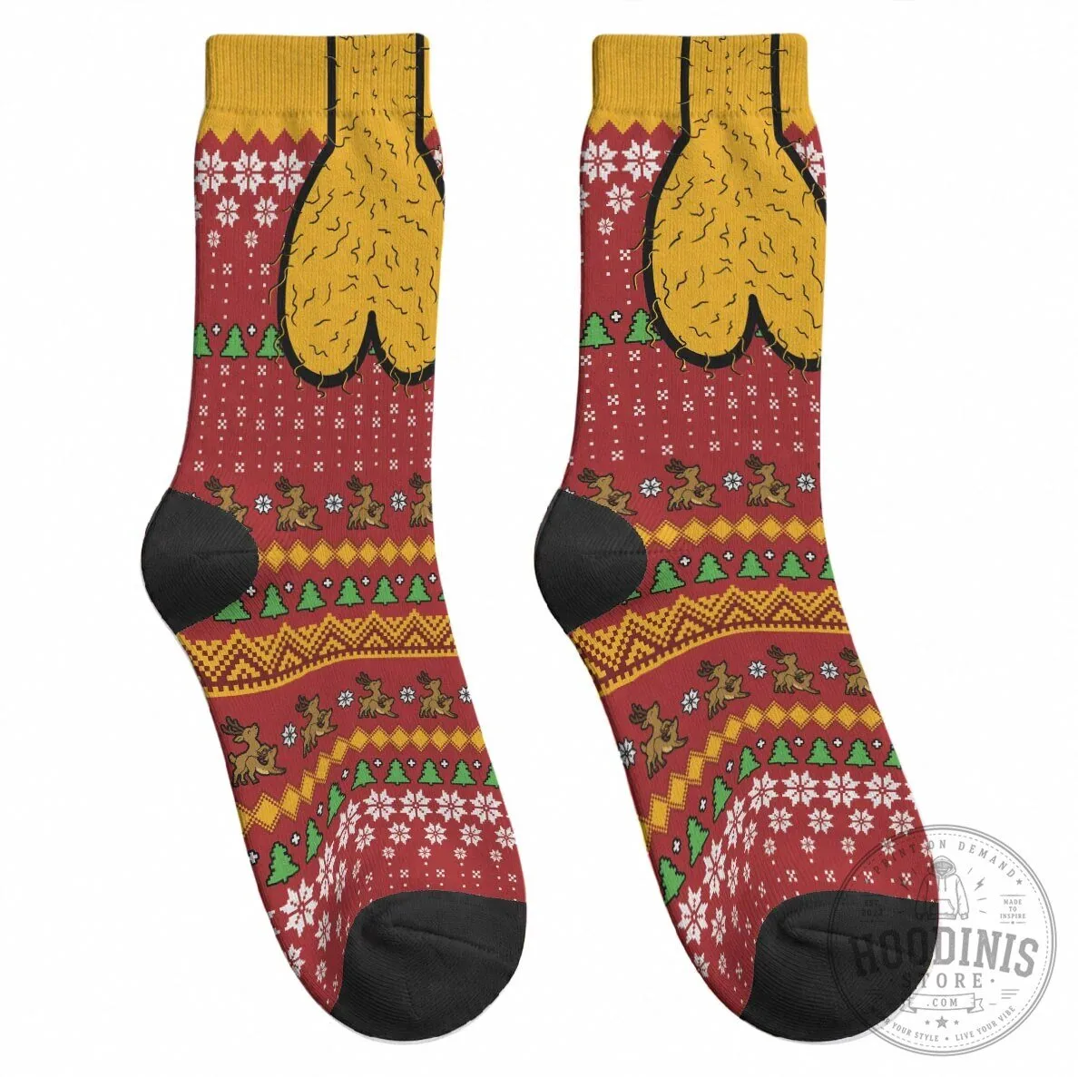 Funny Hairy Balls Christmas Crew Socks Naughty Reindeer Holiday Gift 11 Funny Hairy Balls Christmas Crew Socks Naughty Reindeer Holiday Gift