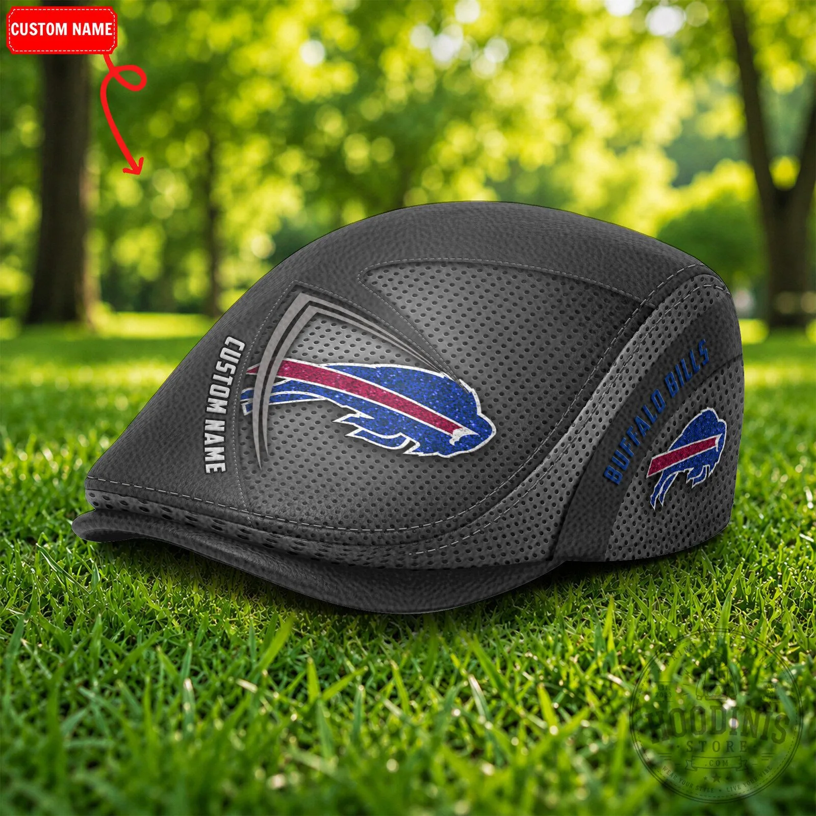 Buffalo Bills NFL Football Team Custom Name Flat Cap Hat