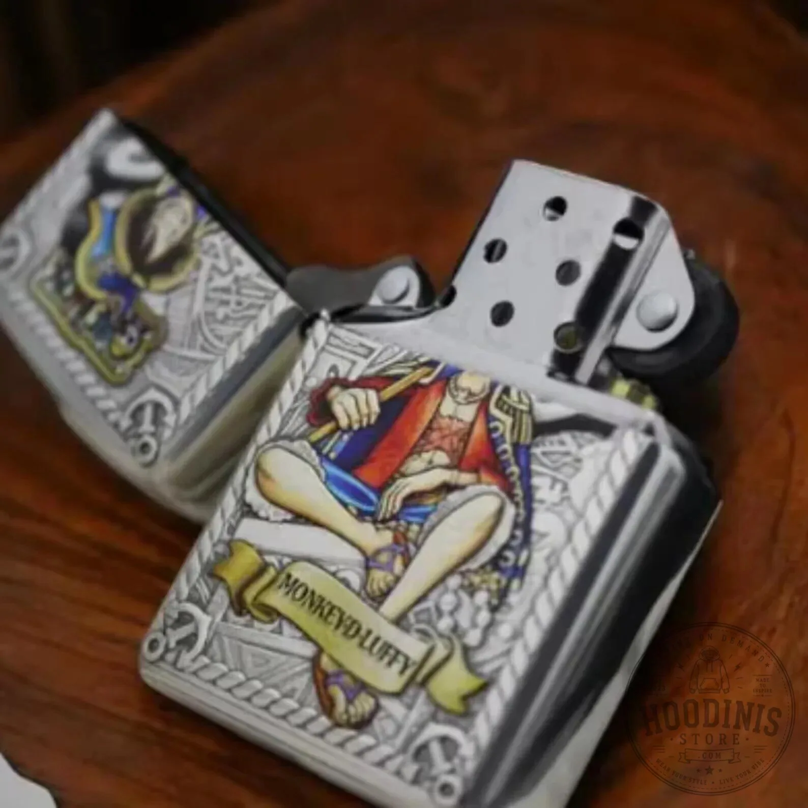 One Piece Monkey D. Luffy and Thousand Sunny Ship Engraved Zippo Lighter 11 One Piece Monkey D. Luffy and Thousand Sunny Ship Engraved Zippo Lighter