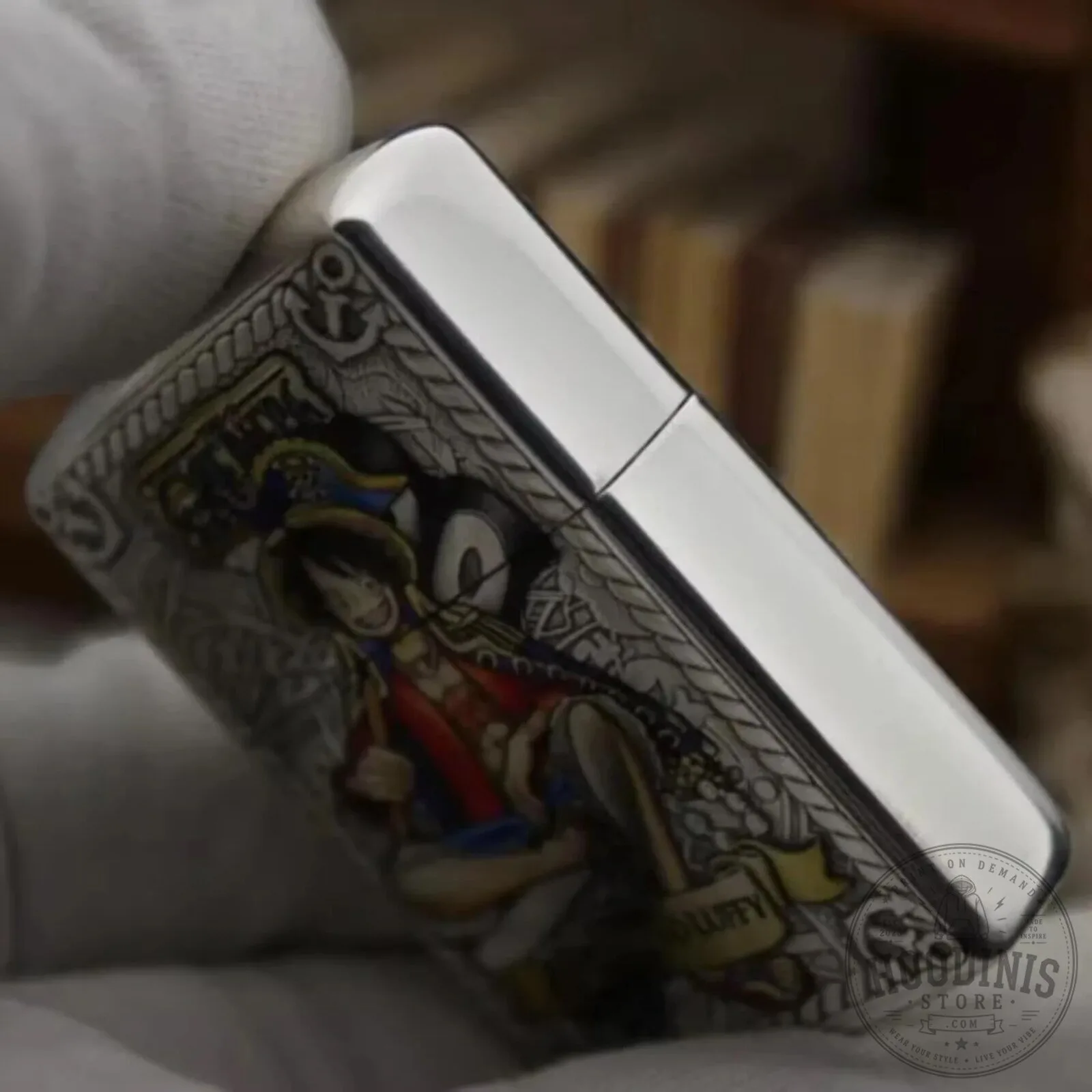 One Piece Monkey D. Luffy and Thousand Sunny Ship Engraved Zippo Lighter 16 One Piece Monkey D. Luffy and Thousand Sunny Ship Engraved Zippo Lighter