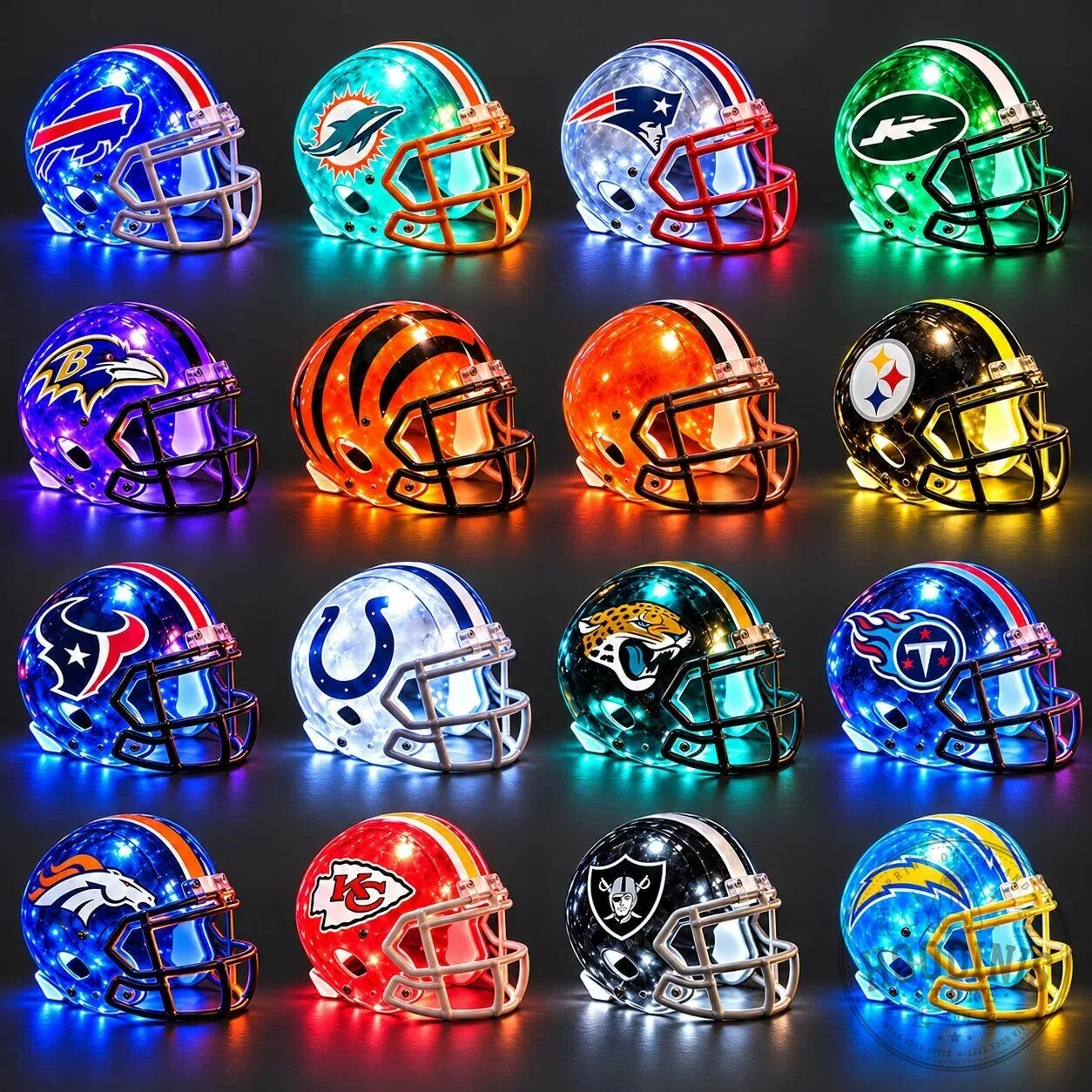 Miami Dolphins Football Helmet LED Lamp - NFL Team Light Up Decor 45 Miami Dolphins Football Helmet LED Lamp - NFL Team Light Up Decor
