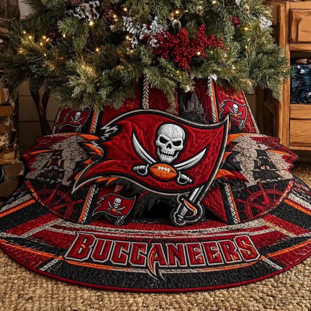 Tampa Bay Buccaneers NFL Football Christmas Tree Skirt Holiday Decor Tampa Bay Buccaneers NFL Football Christmas Tree Skirt Holiday Decor